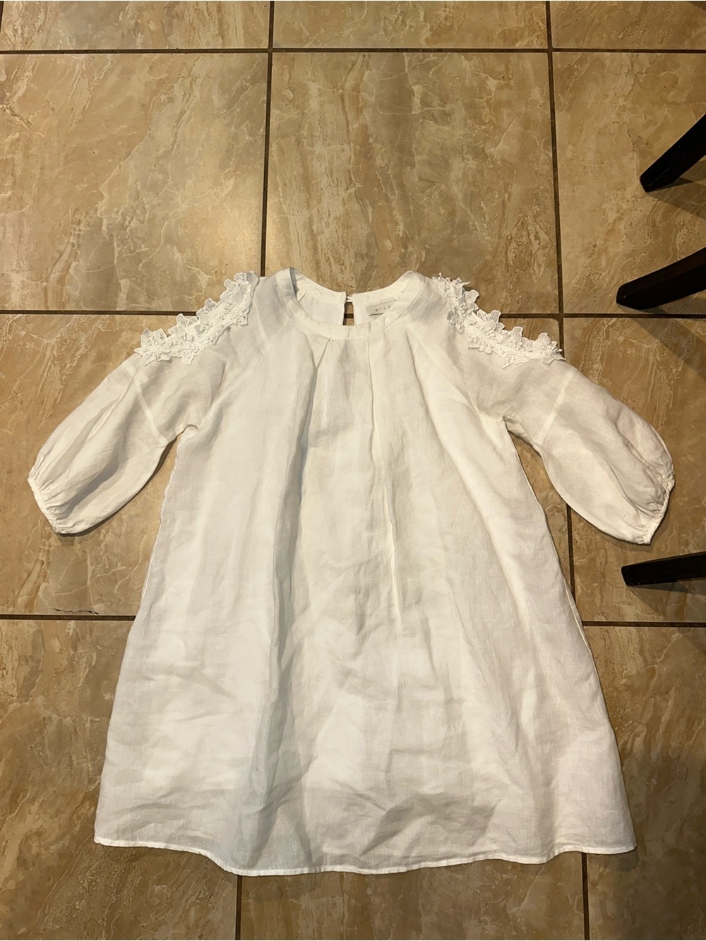 White Anthropologie Eri+ Ali Bevine Linen Dress Size XS